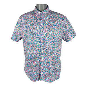 Bonobos Men's Large Shirt Button Down Short Sleeve Standard Fit Abstract Print